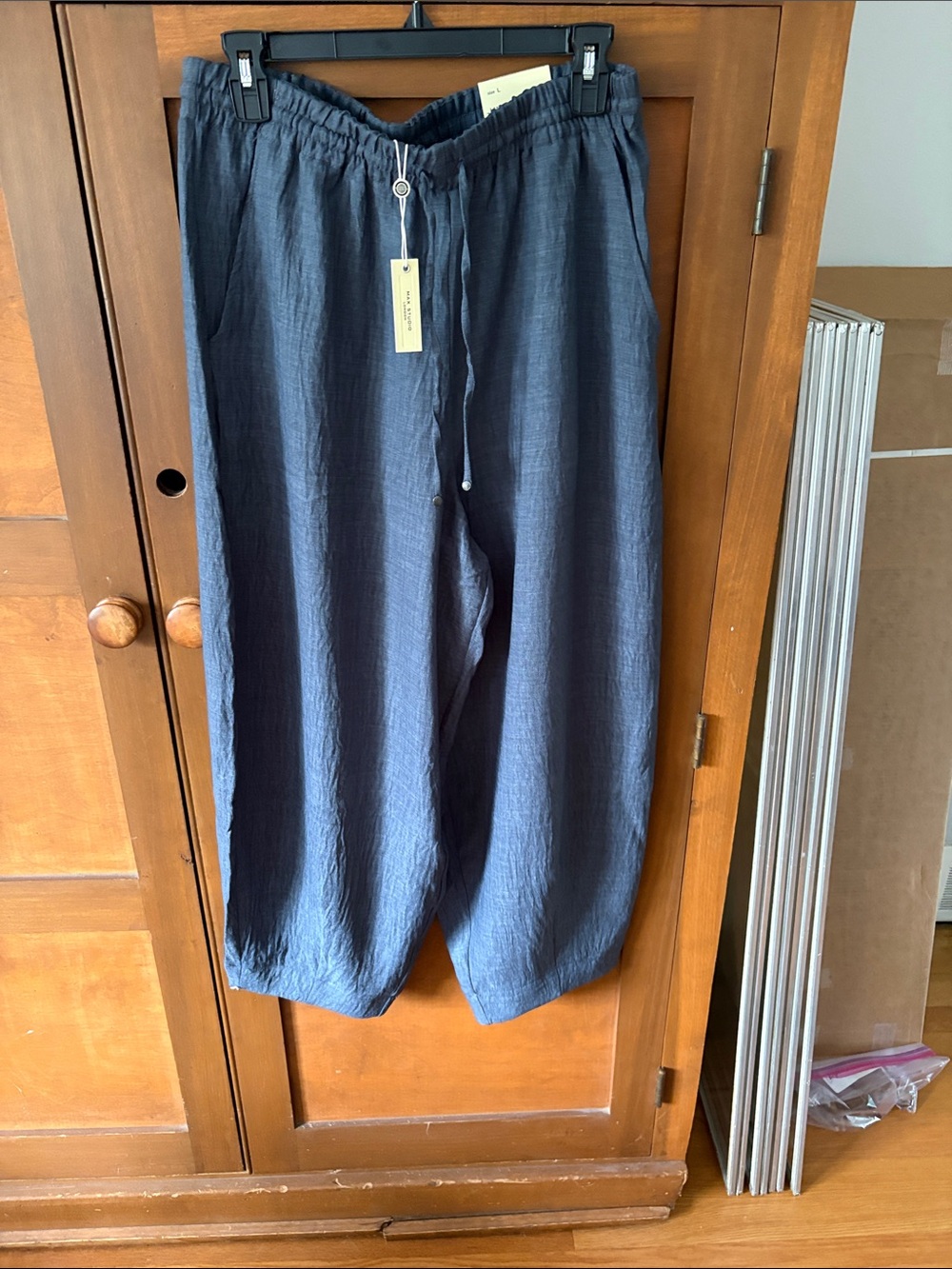 Max Studio Men's Navy Relaxed Drawstring Joggers